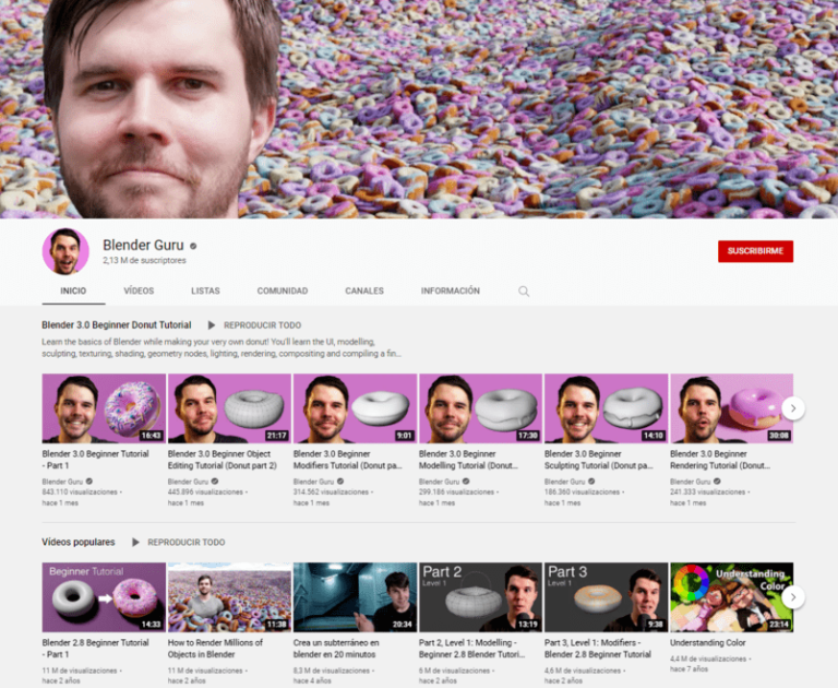 Mejores canales de Youtube para aprender a crear personajes 3D